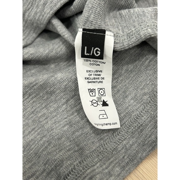 REIGNING CHAMP Gray Long Sleeve Henley Shirt Sz Large Cotton Made in Canada - Picture 4 of 6